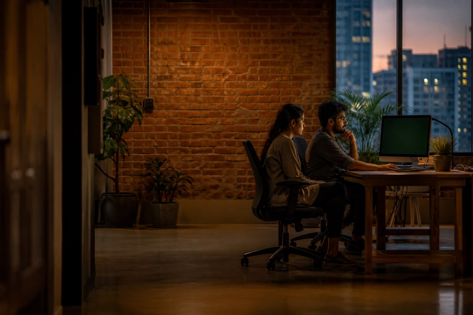 Agency studio at dusk